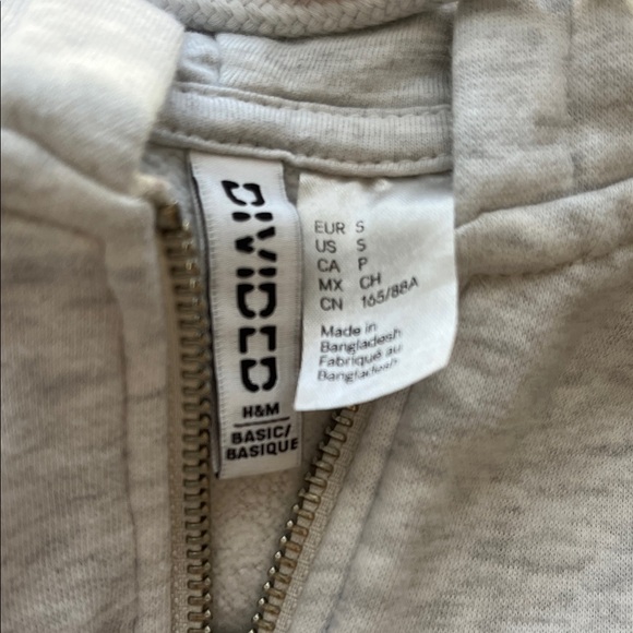 H&M Light Gray Cropped Zip-Up Hoodie - Picture 5 of 5
